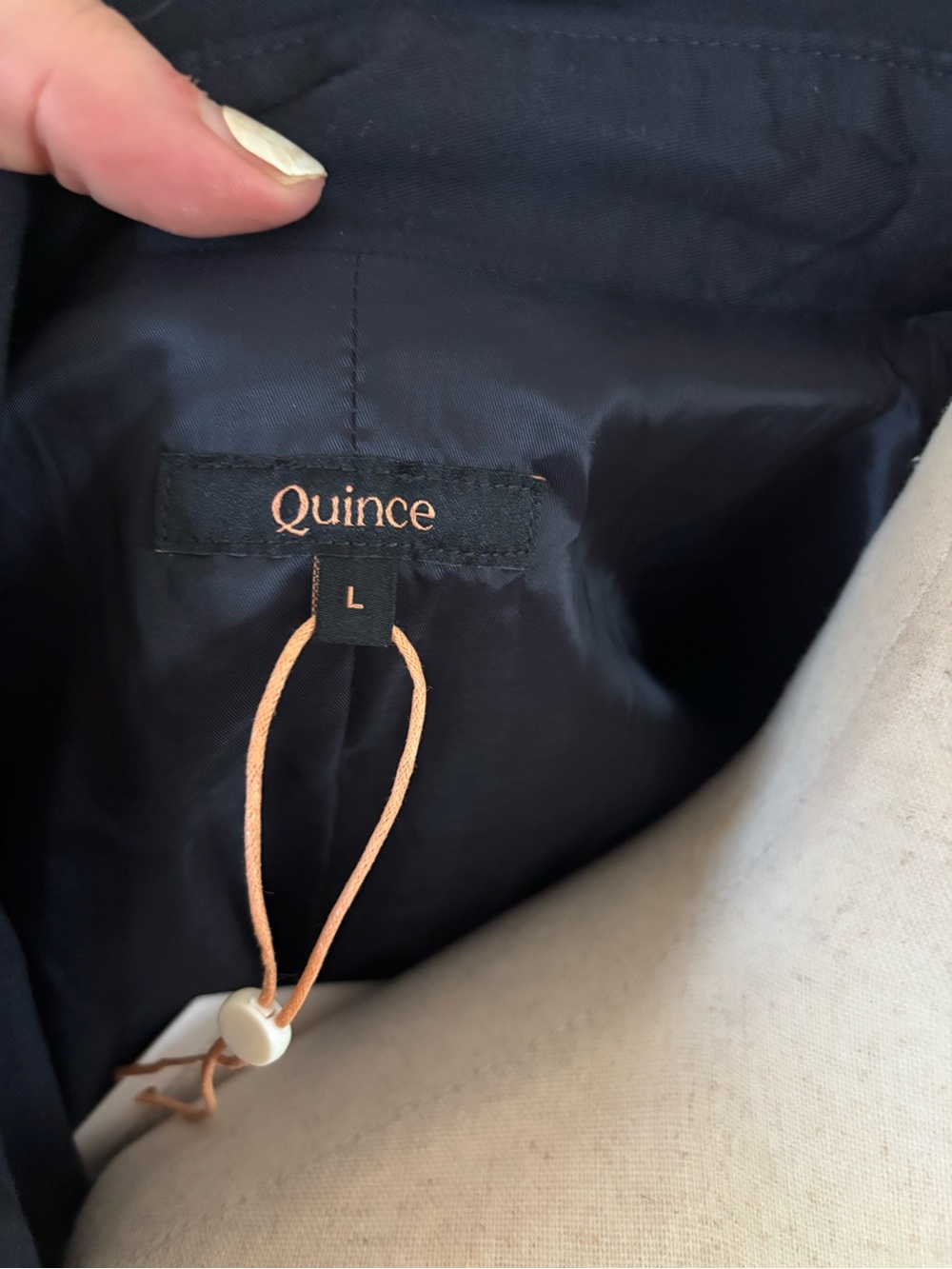 Quince Comfort Stretch Short Trench Coat NWT - Picture 7 of 9